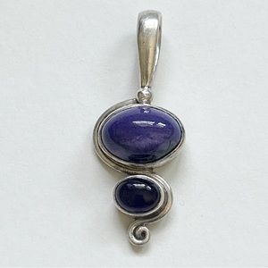 Sajen Charoite Amethyst Sterling Silver Pendant